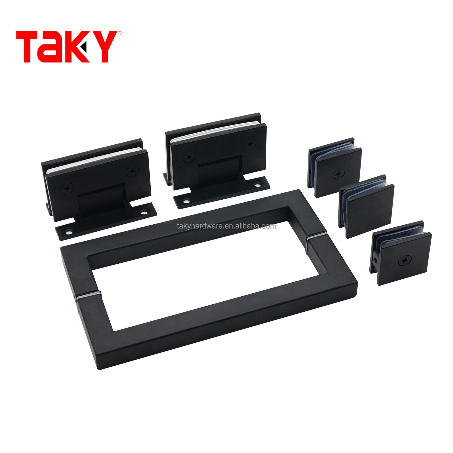 Modern Design Style 135 Degree Glass Hinge for Wall to Glass Shower Matt Black Finish