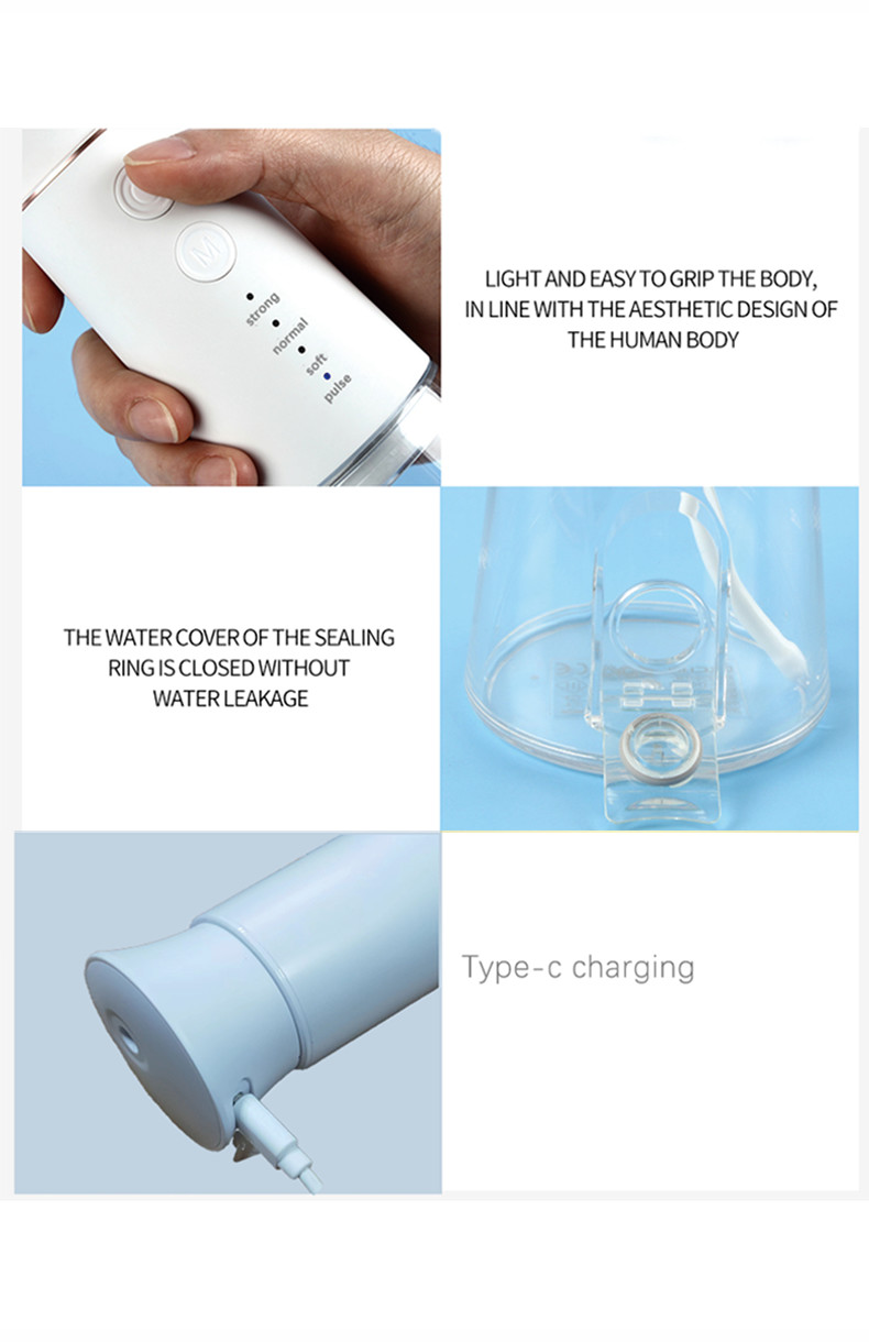 Professional Oral Dental Cordless Oral Care Irrigator Machine Water Flosser Portable Dental Flosser