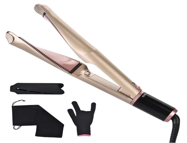 Salon LCD Display 2 In 1 Flat Iron Hair Straightener