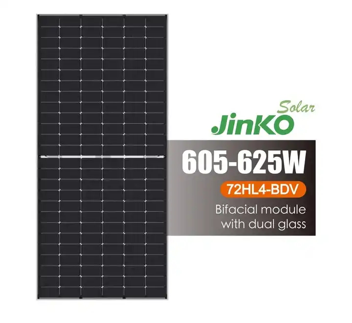 Photovoltaic Bifacial Solar Panels Jinko Tiger Neo 156 Cells N-Type 78HL4-BDV 605-625 Watt