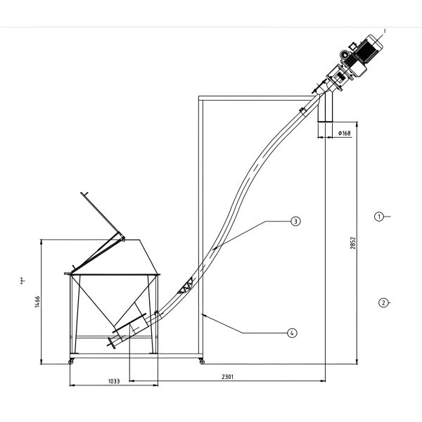 Customized Bulk Grain Loading Flexible Screw Conveyor System