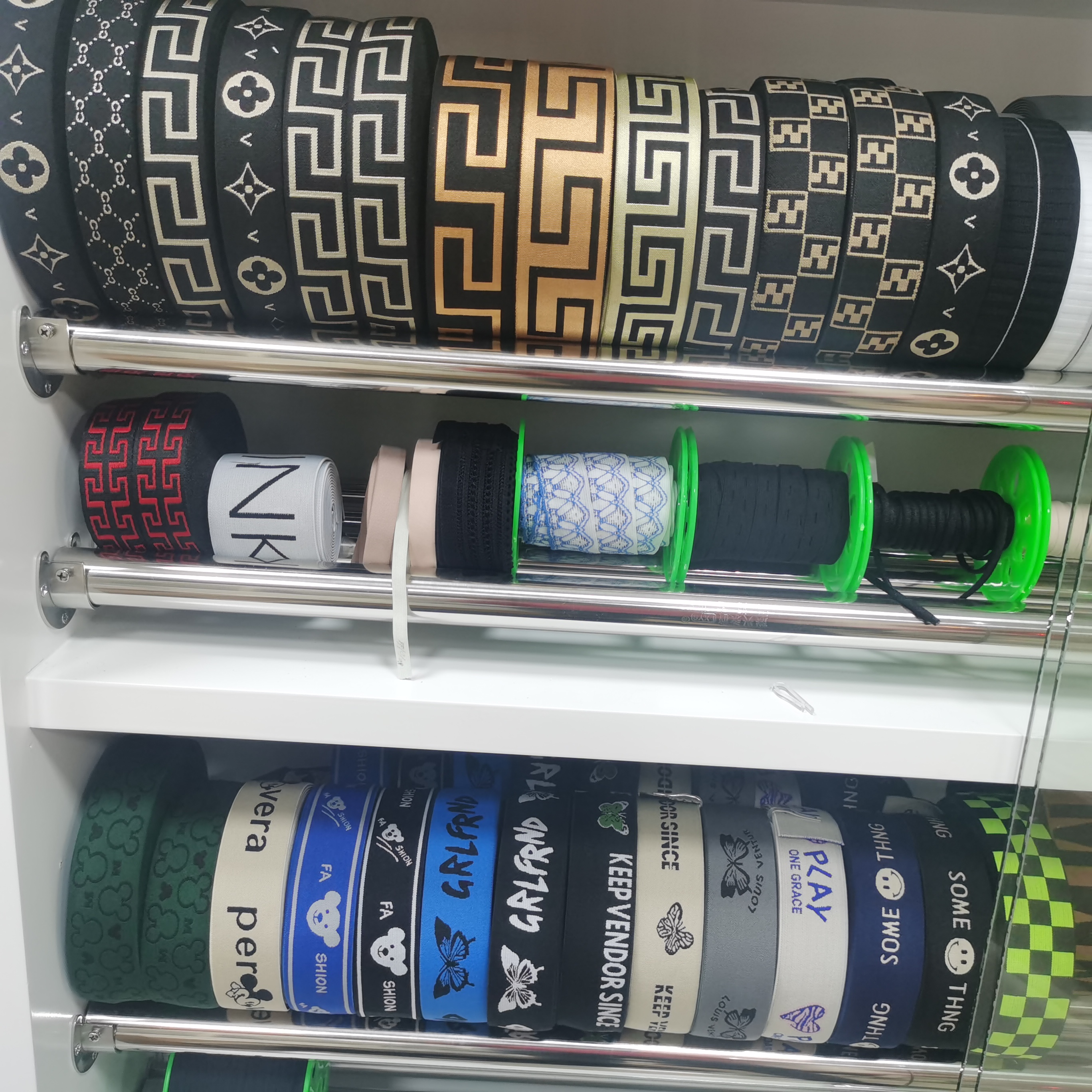 Custom private label band underwear elastic custom logo nylon jacquard ribbon for clothing