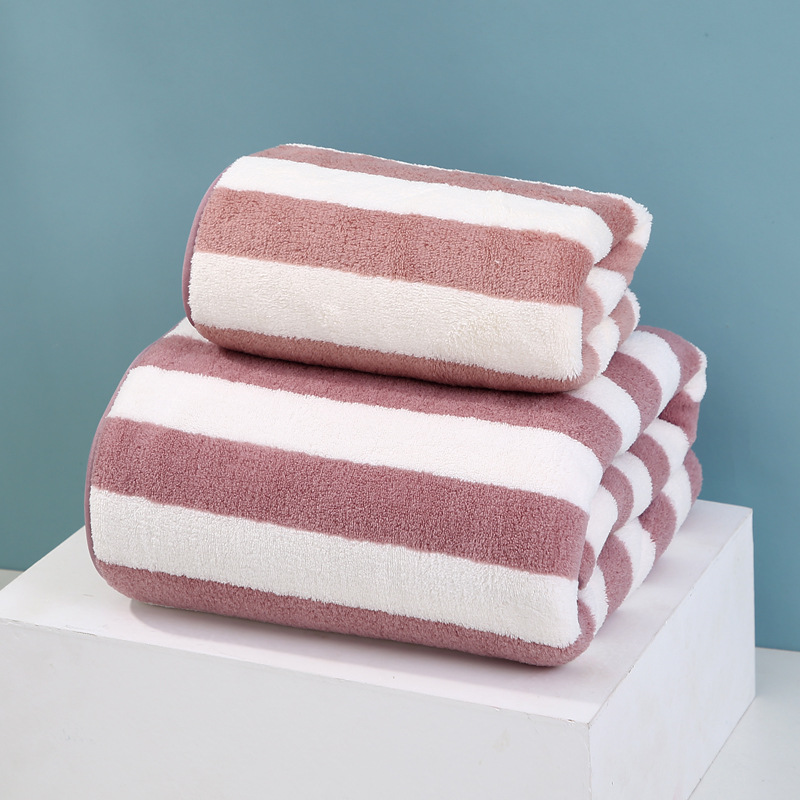 Adult 100% Cotton Thickened Coral Velvet Beach Towel for Home and Age Group