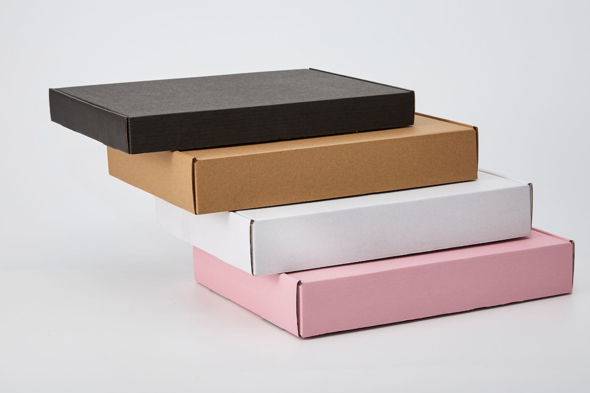 Black Shipping Corrugated Cardboard Shipping Box Foldable Paper Printing