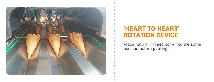 Commercial Sugar Cone Production Line Waffle Baking Rolled Sugar Biscuit Cone Machine
