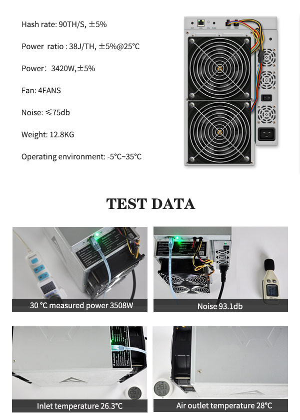 90T 38J/T Canaan Avalonminer A1246 Cryptocurrency BTC BCH Evaluation