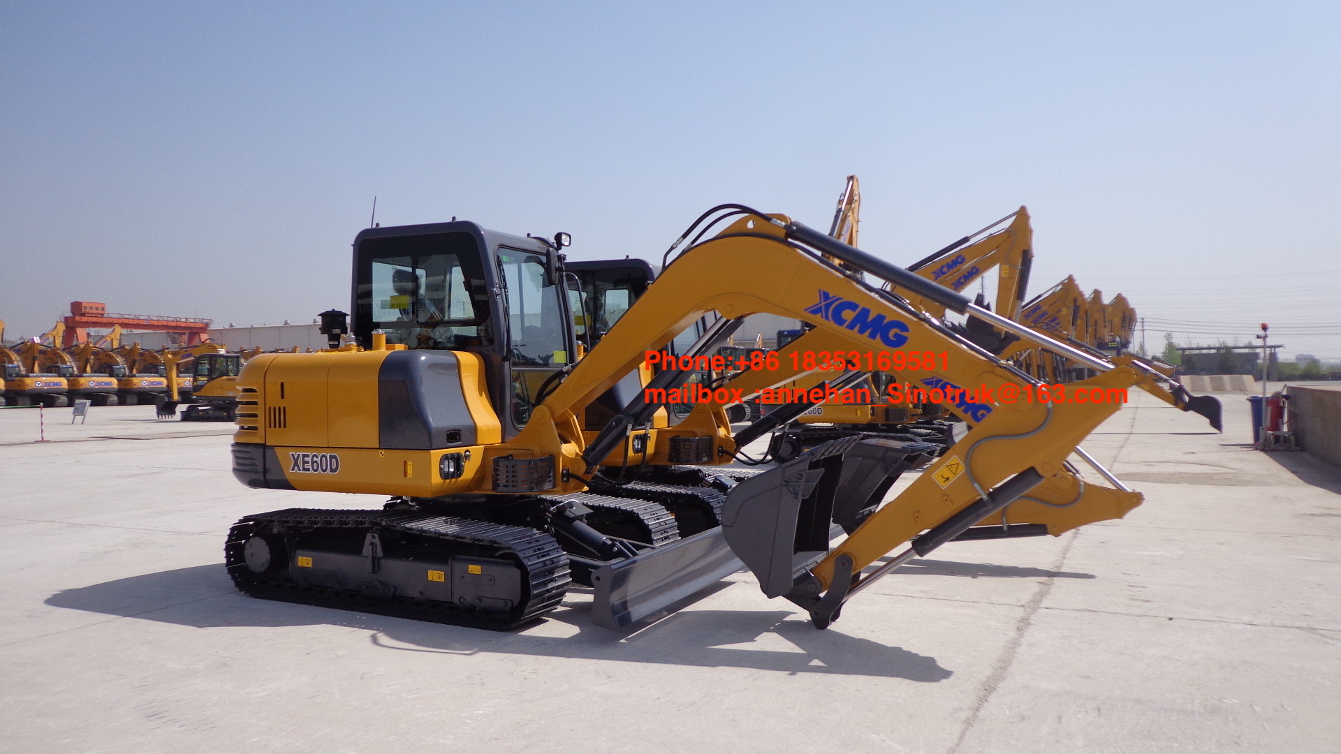 XCMG XE60D 6 Tons Mini Crawler Excavator Machine With Hydraulic System