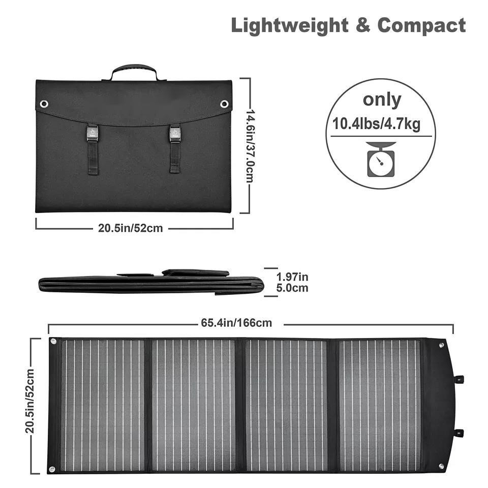 200w Portable Folding Solar Panels Fabric 150 Watt Folding Solar Panel