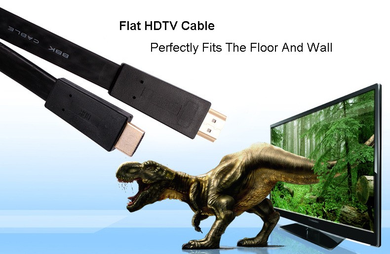 28AWG 10.2Gbps Multimedia 1080P Flat HDTV Cable