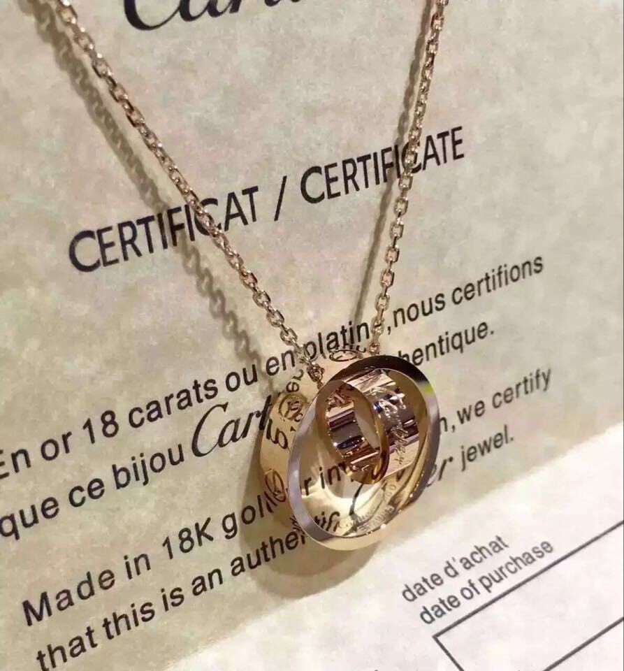 China Jewelry Factory Highest Quality Brand jewelry Diamond Necklace Design Love Necklace 18K Gold