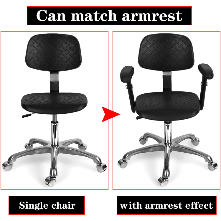 Lifting Armrest Esd Office Chair Anti Static Foam 360 Degree Swivel