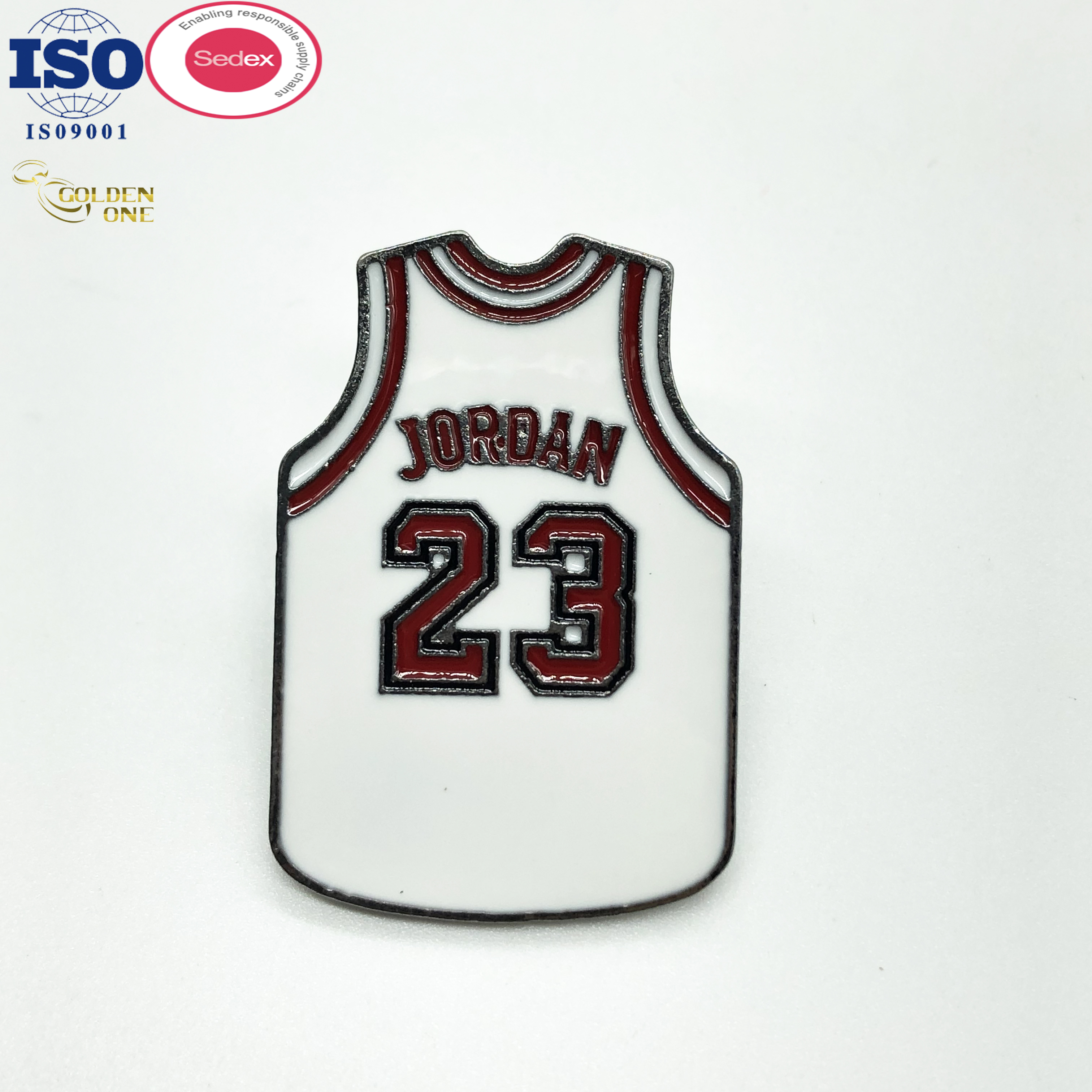 Team Metal Basketball Enamel Pins , Custom NBA Logo Pin Football Basketball