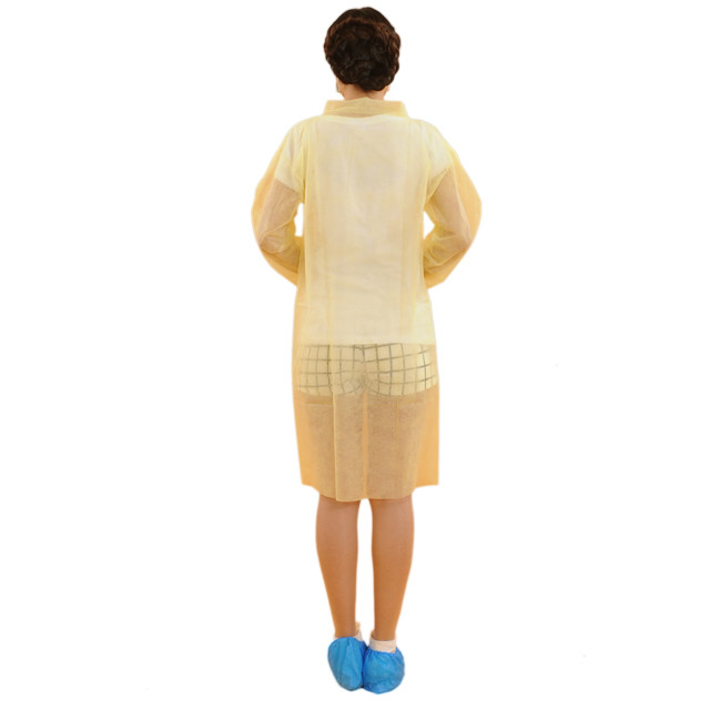 Protective SMS Sms Disposable Lab Coats , Surgical Lab Coats With Knitted Cuffs