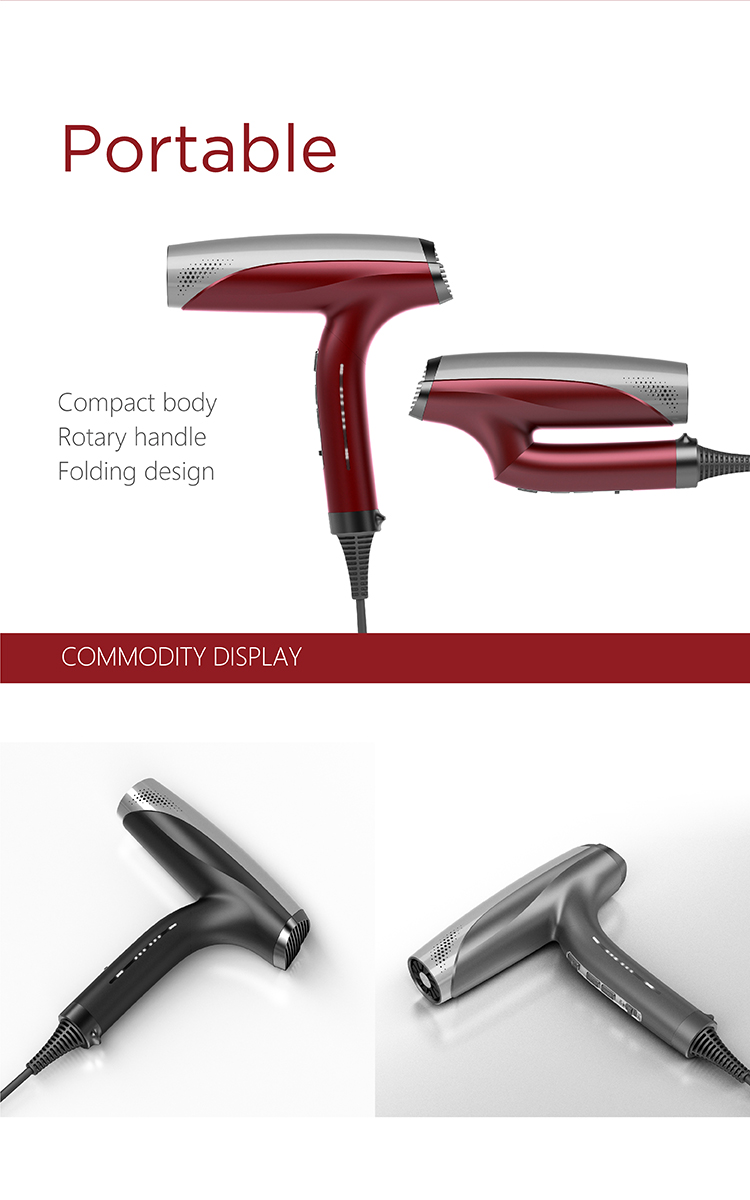 High Quality Salon Hair Blow Dryers , Anion Portable Hair Dryer Professional