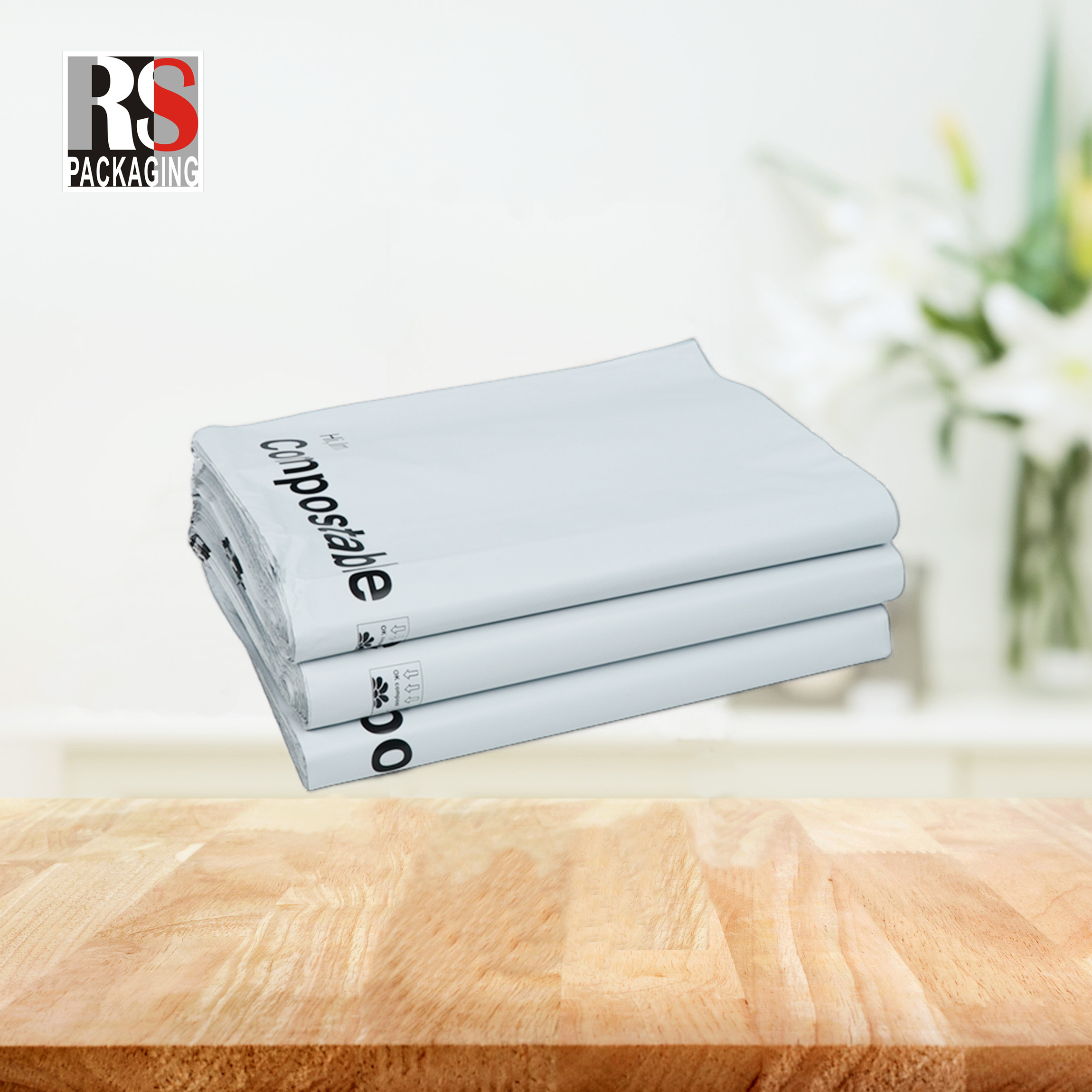 2 Mil Biodegradable Pre Opened Mailer Bag Auto Packaging Custom Printed Poly Mailers