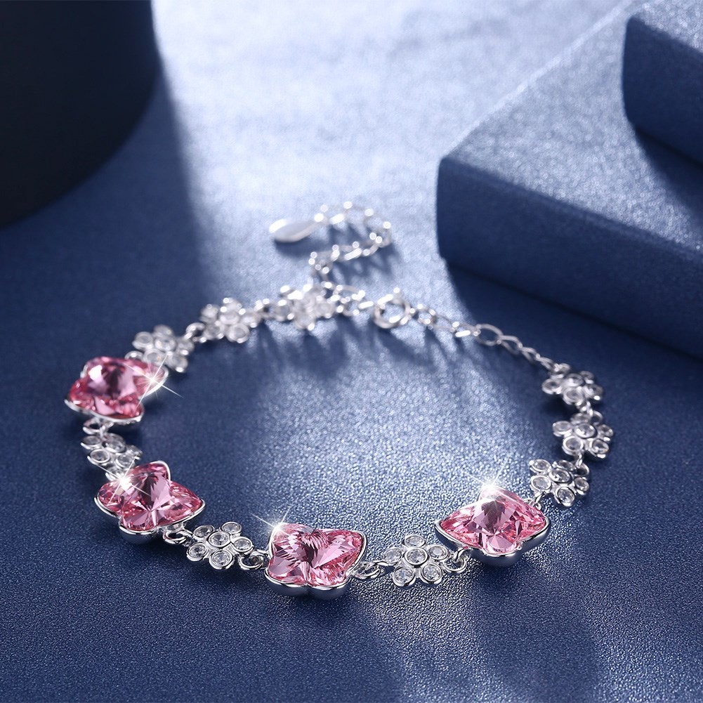 ODM 1.4x1.6cm Sterling Silver Slider Bracelets 3.5'' Cubic Zirconia Bracelets