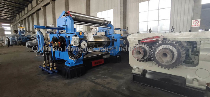 9 Open Type 220V Silicone Rubber Mixing Mill Machine 450mm 2 Roll