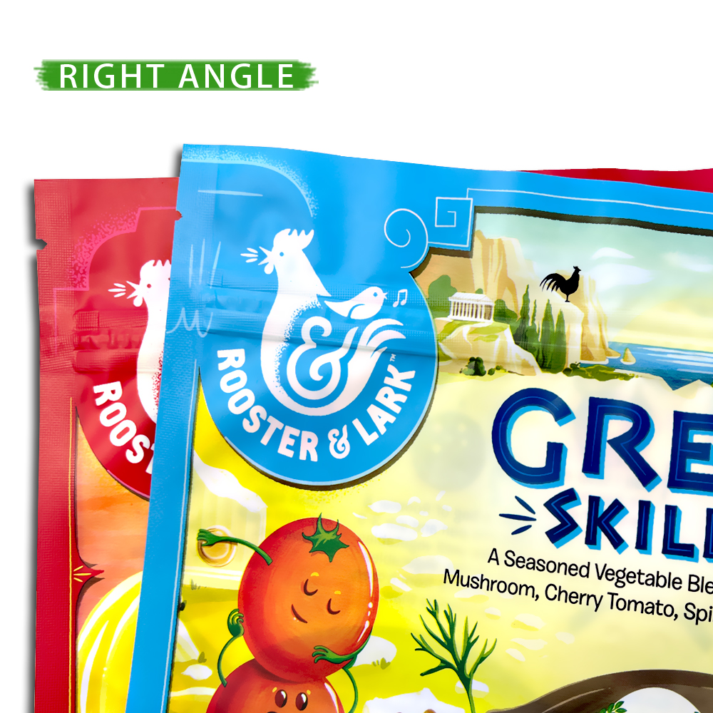 Customized Logo Metallic Resealable Stand Up Pouch With Small Frosted Window