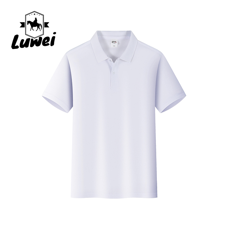 Business Casual Short Sleeve Polo Shirts Embroidered Anti Wrinkle
