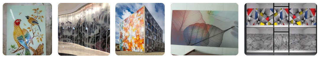 Decorative Wall Digital Ceramic Printing On Glass Customized Size