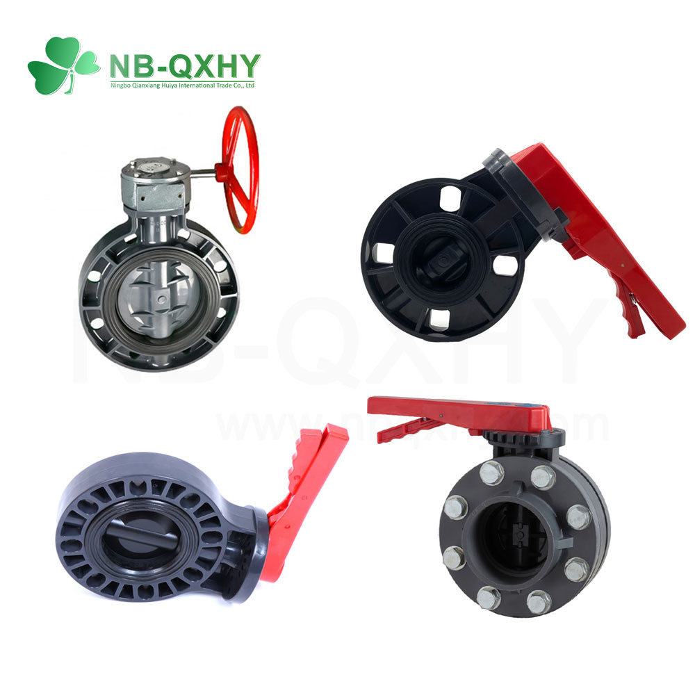 Water Supply Water Valve Manufacturer Gear Handle PVC Butterfly Valve