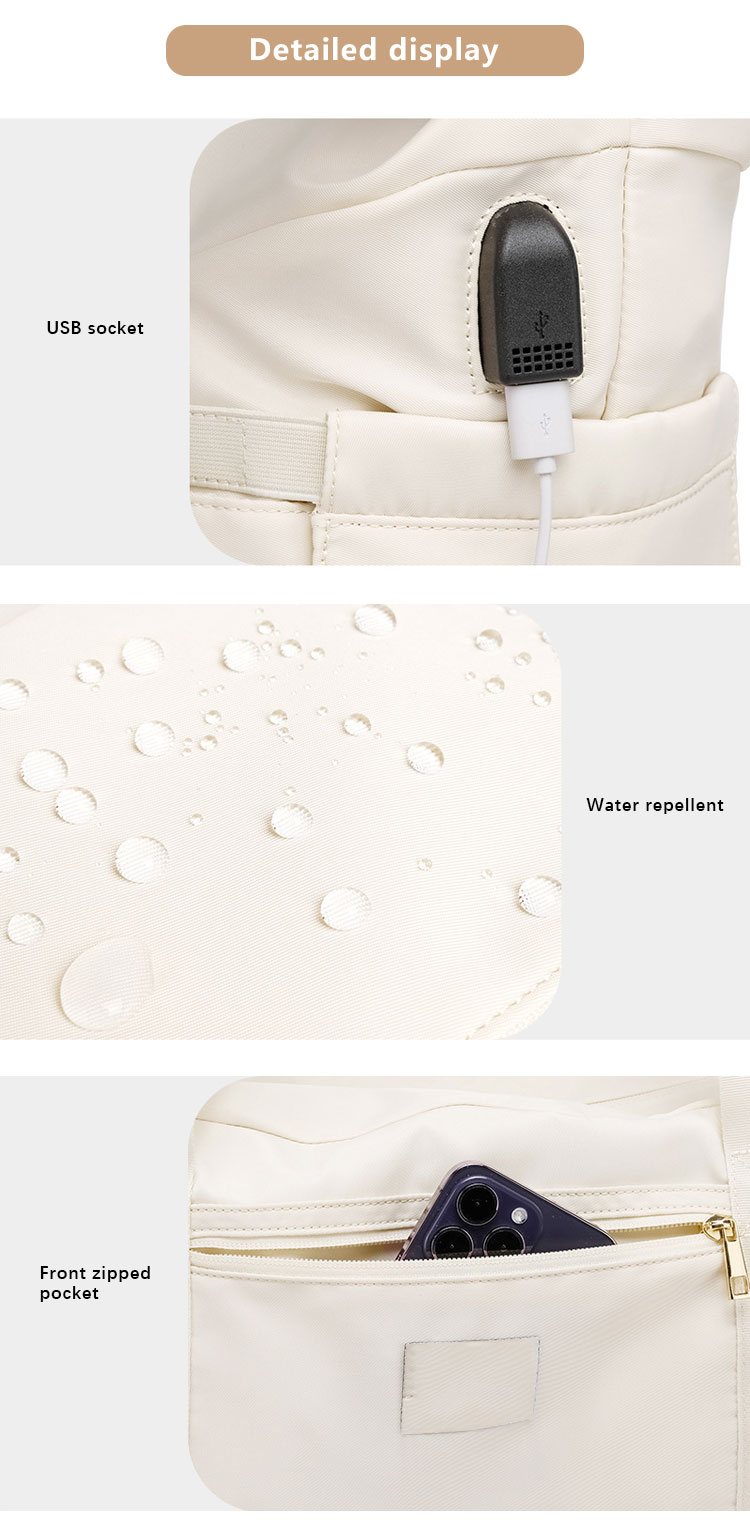 Custom Materials Sports Travel Duffel Bag With Usb Charging Port Wet Dry Separation