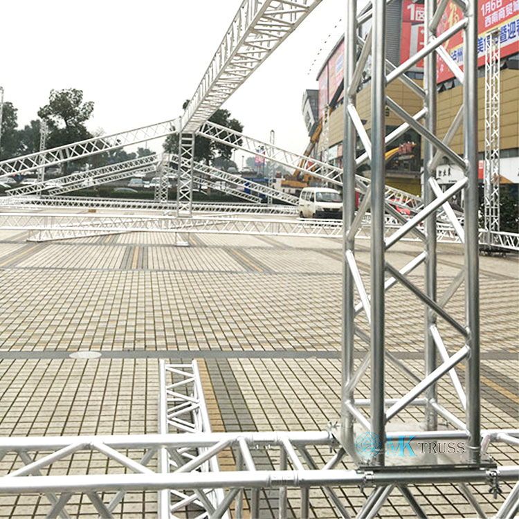 Aluminum Alloy Truss System Base Plate for Square Ground Support Structure Solution