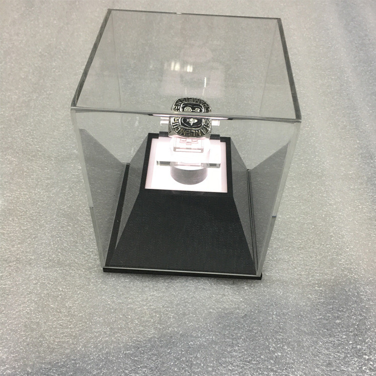 Acrylic Clear Basketball MVP Ring Display Case Counter top Plexiglass Champion Medal Cube Holder Box