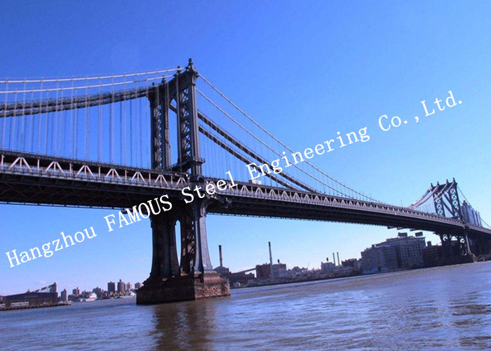 Cool Cable Stayed Red Suspension Bridge Structural Frames Bailey Clear Span
