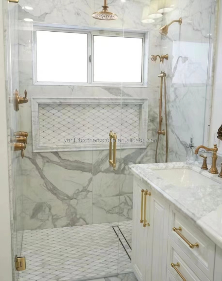 Home Decor Modern Fish Belly White Marble Stone Slabs for Living Room and Floor Tiles