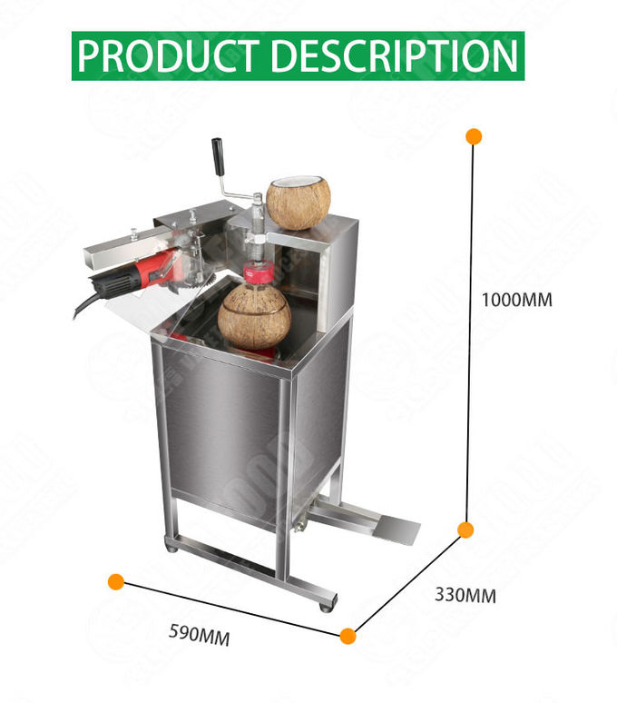 SUS Automatic Fresh Coconut Shell Opening Machine Green Young Coconut Opener