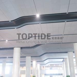 China Industrial Design Metal Mesh Ceiling Integrated Lighting Aluminum Drop Metal Ceiling on sale