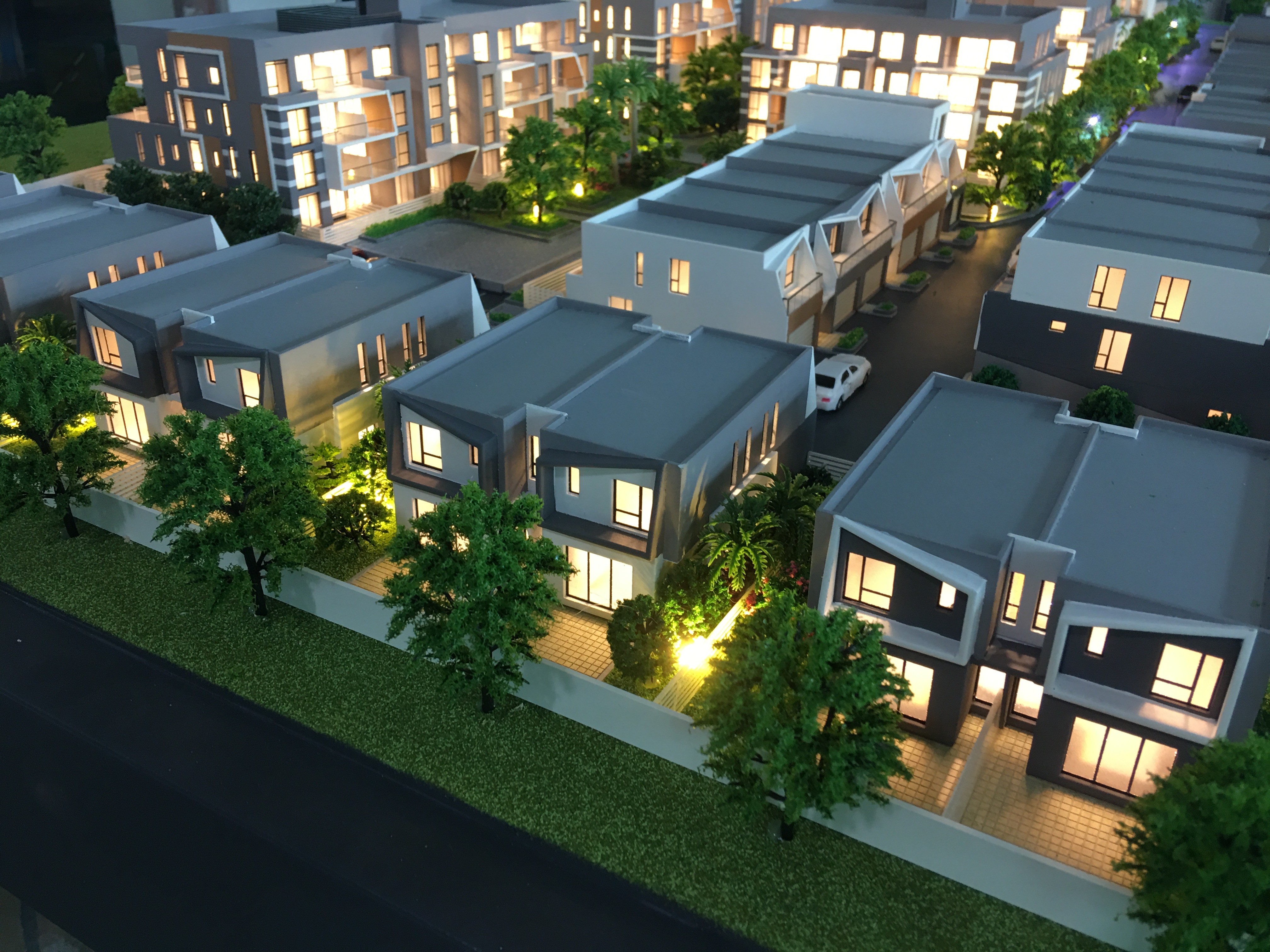 Acrylic Plastic Architecture House Model For Townhouse Displaying 1 / 100 Scale