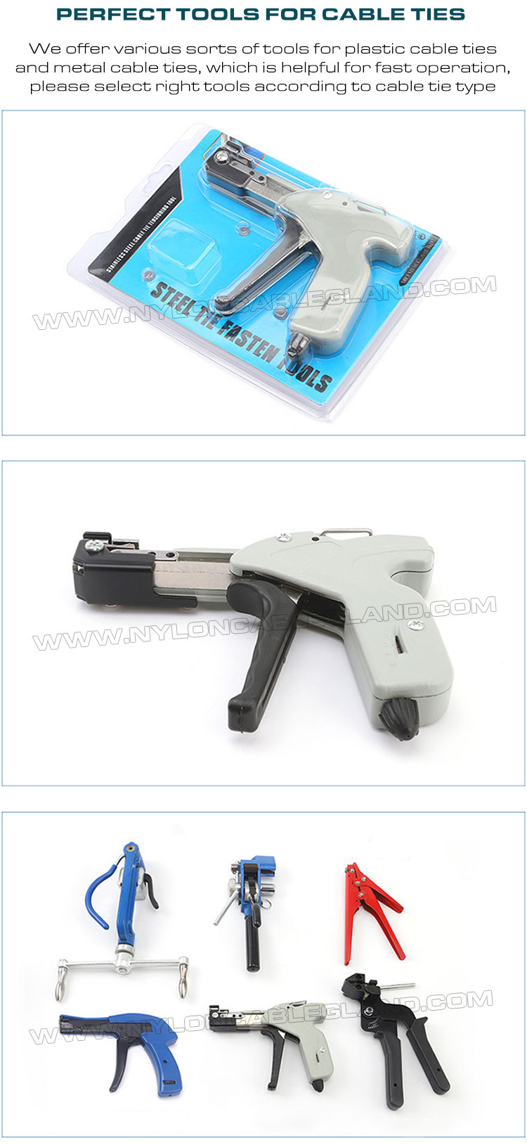 304/316 Stainless Steel Cable Tie Epoxy Polyester Fully Coated 500mm x 7.9, Nylon Plastic Sprayed Metal Cable Tie (Ø13-128mm, 380lbs) for Organize