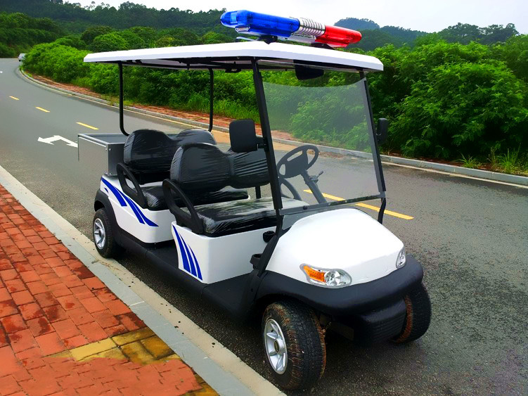 Battery Powered Custom Electric Golf Carts , Electric Patrol Car 8 Hours Charging