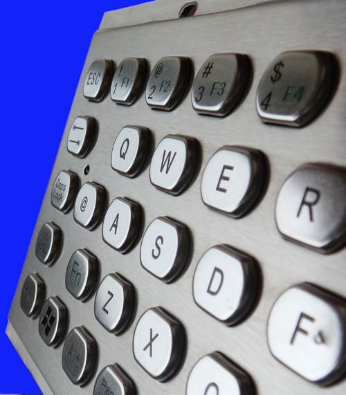 IP65 Explosion Proof Keyboard , Metal Industrial Keyboard With Trackball