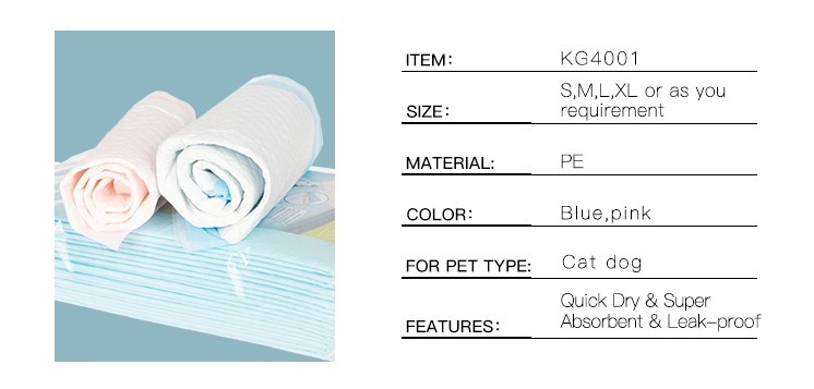 Pink Blue White Embossing Diamond Full Sizes Pet Pee Pad