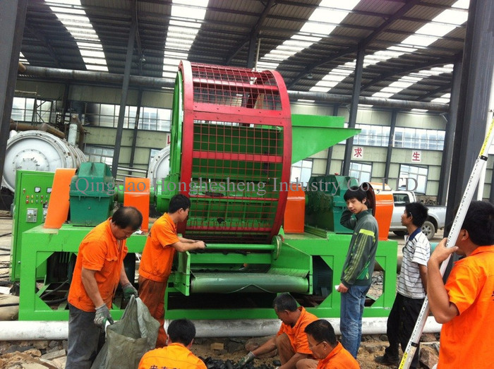 Automatic Waste Tire Recycle Crushers Shredding Rubber Machine Used Truck Tire Shredder Equipment