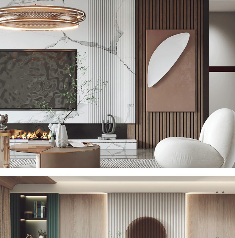 Interior 15mm Wooden WPC Fluted Wall Panel Grille Board