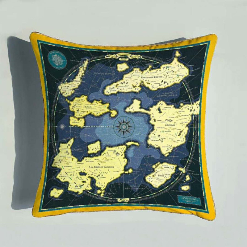Home Decor Printed Cushion Cover Fashion Luxury Square Jacquard Throw Pillow