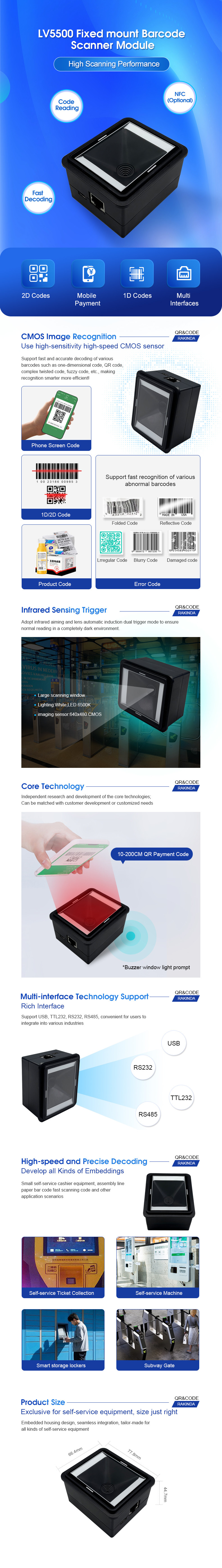 OEM 2D Barcode Reader Module for Seamless System Integration
