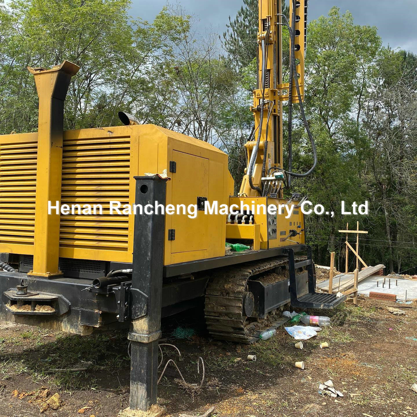 Crawler Mouted Rotary Drill Rig 132KW Engine Micro Pile Drilling Rig Machine