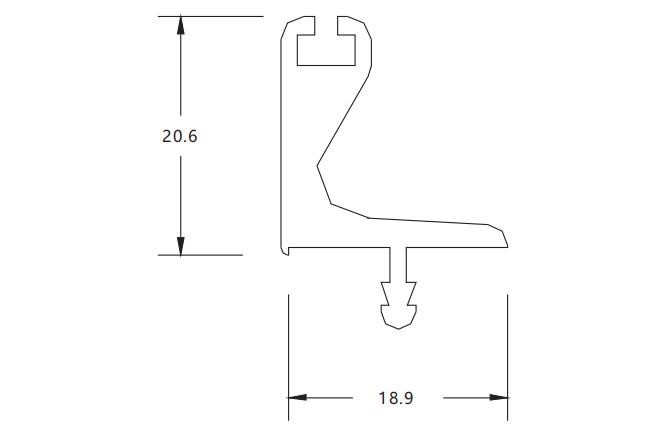 Kitchen Drawer Aluminium Hidden Pull Handles Corrosion Resistant