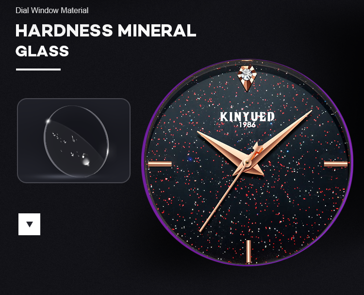 KINYUED Bracelet High Quality Quartz Movement Watches Fashion Sky Starry Stainless Steel Ladies watch.
