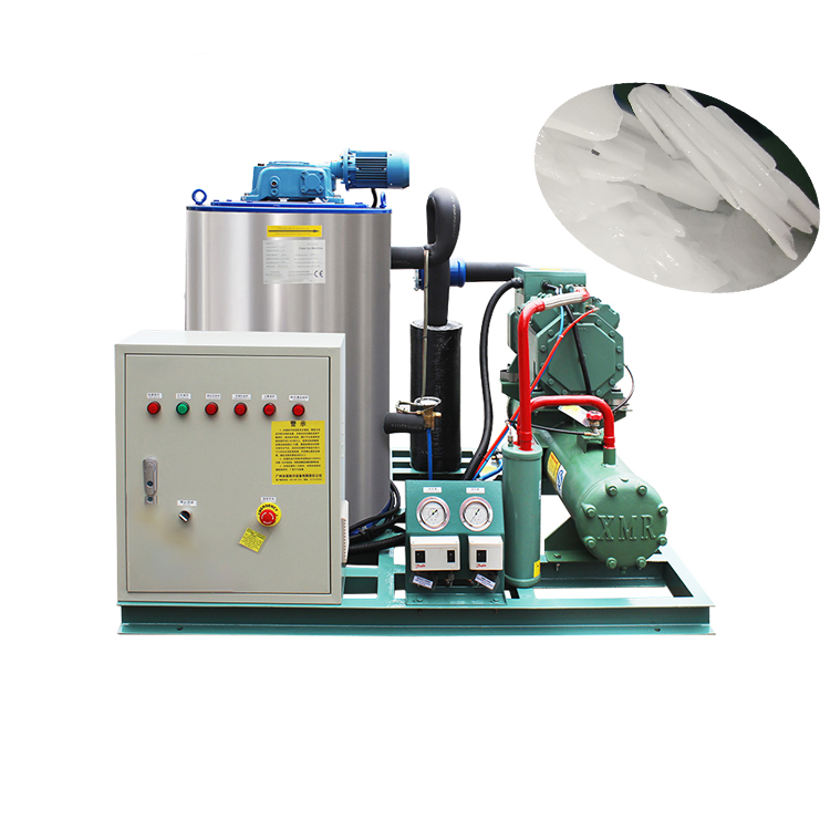 1500 KG Commercial Flake Ice Machine Maker For Fishing 33.8 KW