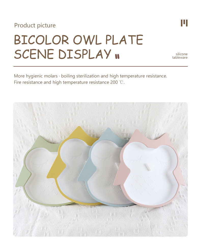 BPA Free Infant Silicone Feeding Plate Waterproof With Suction Bottom