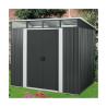 Buy cheap Anthracite Green Pent Roof Metal Shed / Skylight Storage Shed 4x6ft 4x8ft 6x8ft from wholesalers