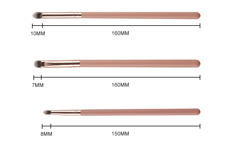 5pcs Eyeshadow Brush Set Private Logo Cruelty Free Classic Pink Wooden Handle