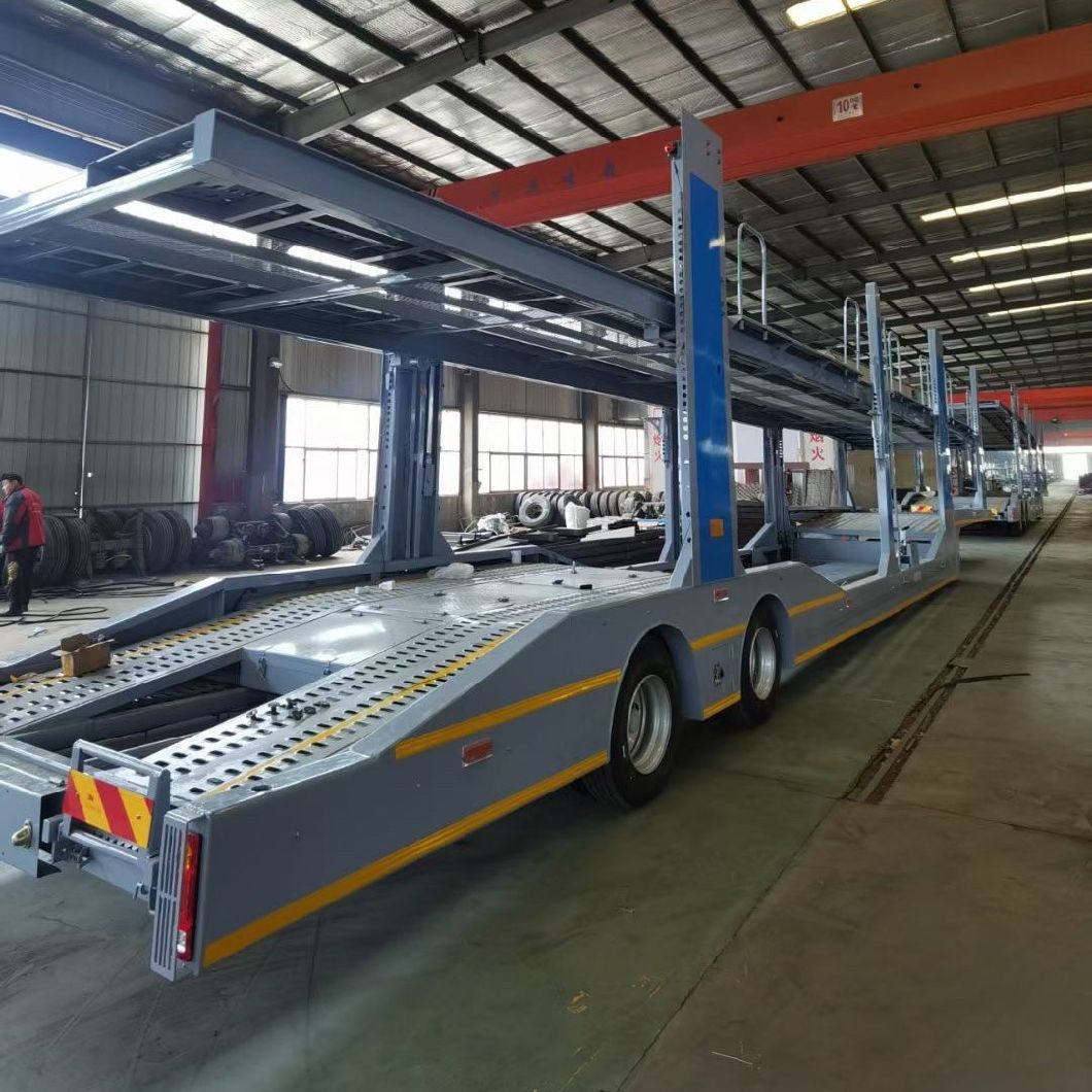China Hot Saling 2 Axles 6-8 Units Car Carrier /Transport Semi Trailer
