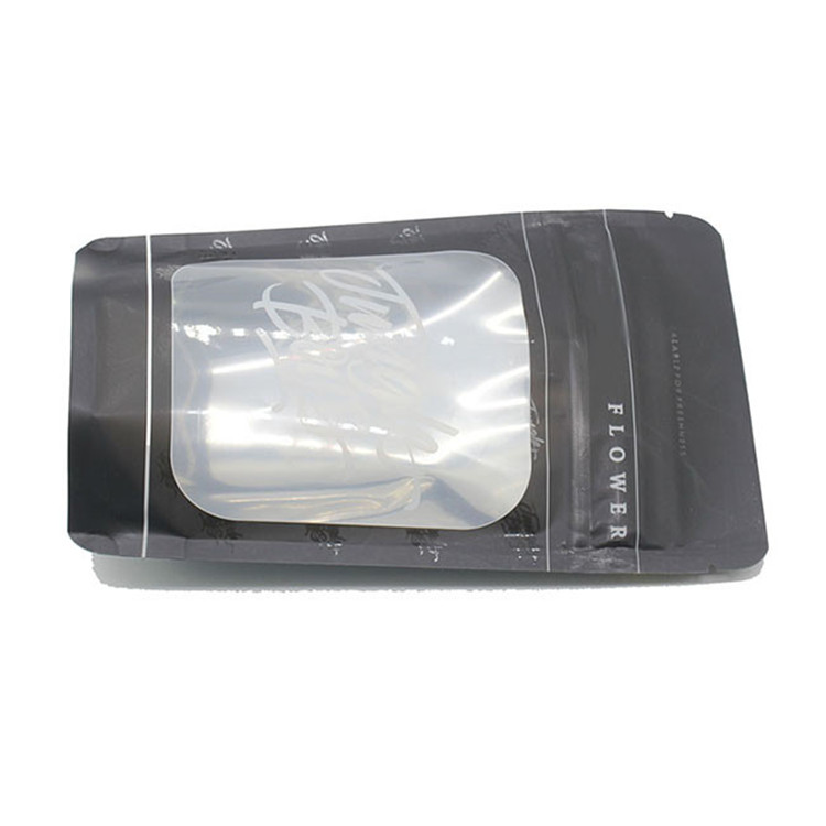 ODM See Through Pouches Resealable Snacks Stand Up Pouch Black SGS